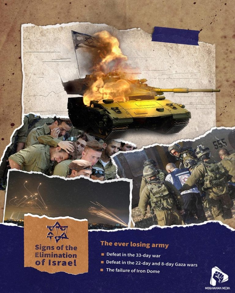 Signs of the Elimination of Israel