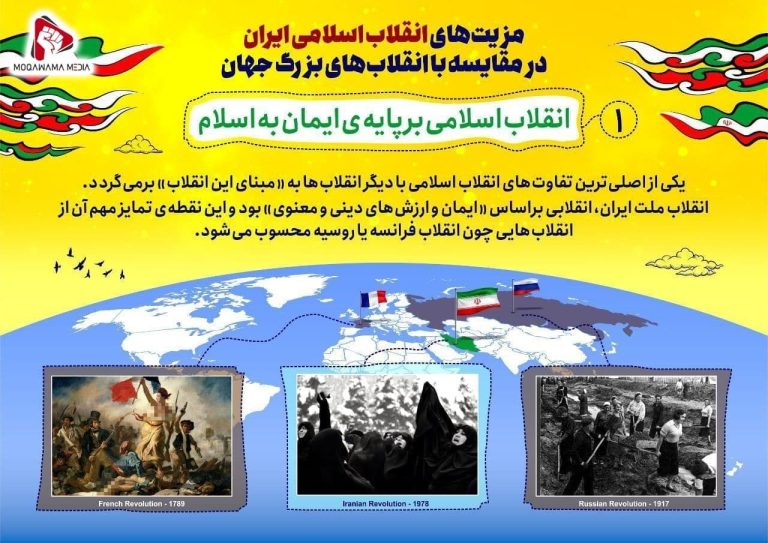 مزیت های انقلاب اسلامی ایران در مقایسه با انقلاب های بزرگ جهان