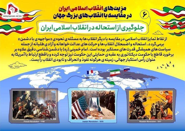 مزیت های انقلاب اسلامی ایران در مقایسه با انقلاب های بزرگ جهان